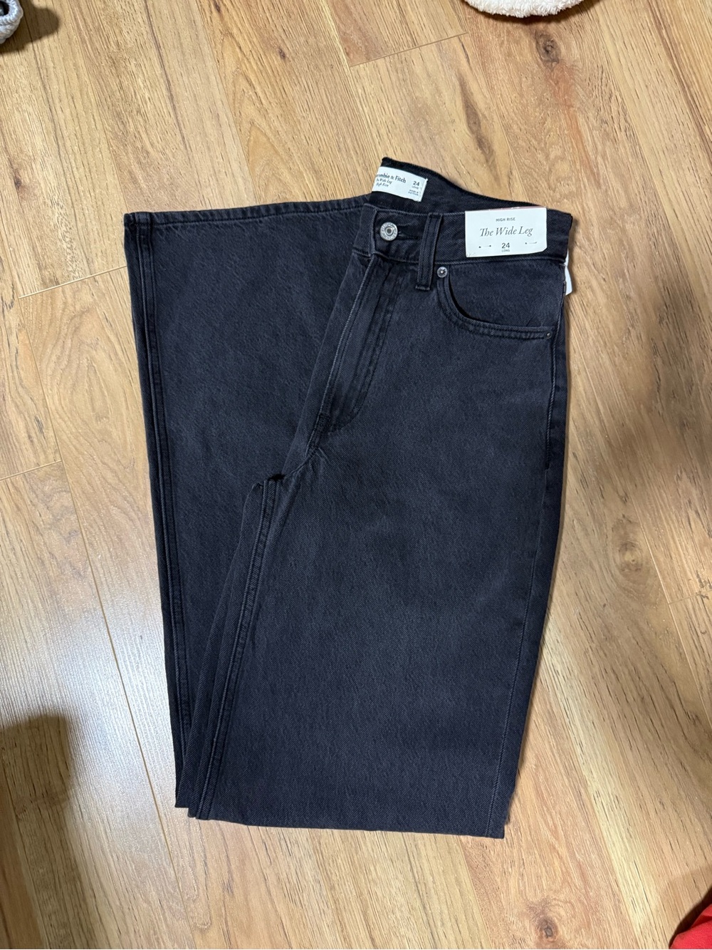 Abercrombie & Fitch Black Wide-Leg Jeans